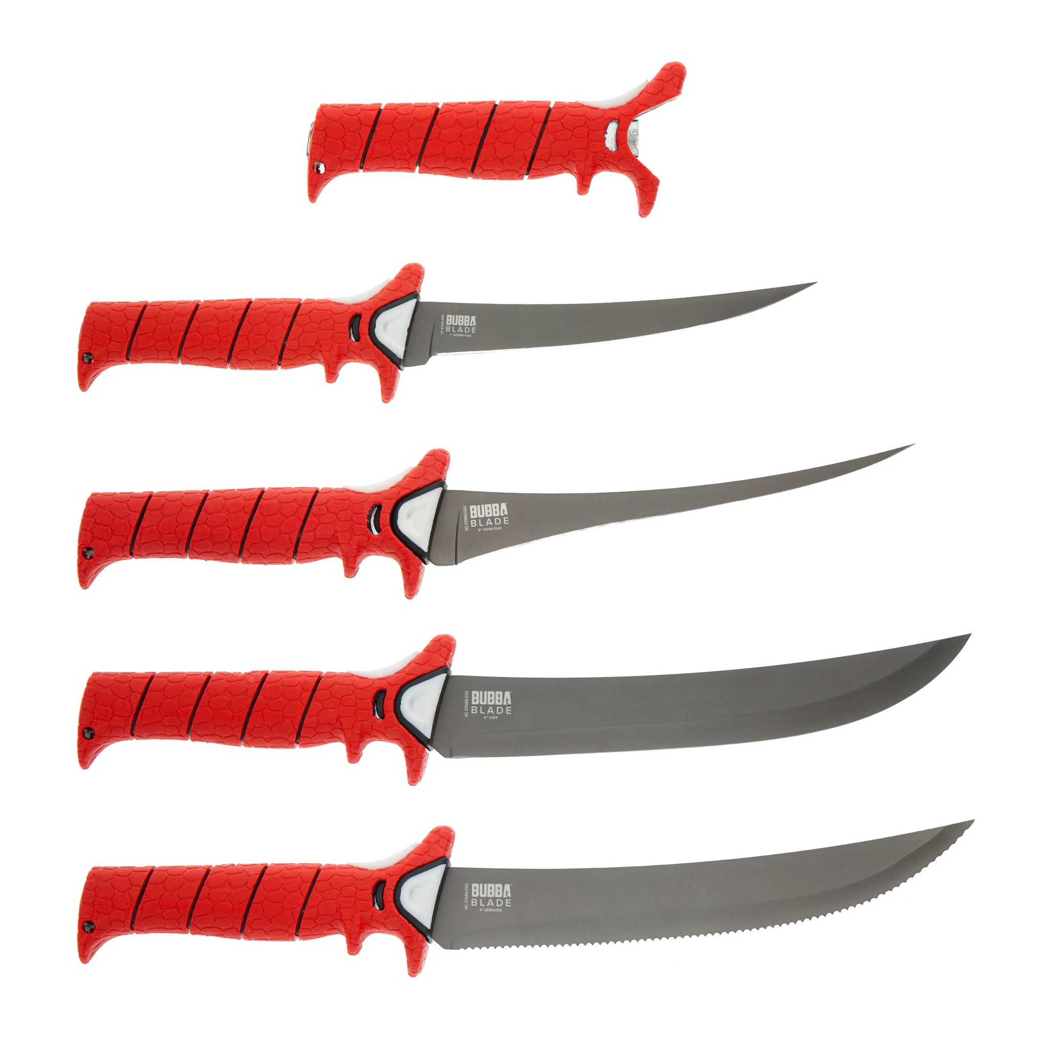 Bubba Blade Multi-Flex Interchangable Fillet Knife Set, Red TPR Handle, Red  EVA Storage Case - KnifeCenter - 1991724 - Discontinued