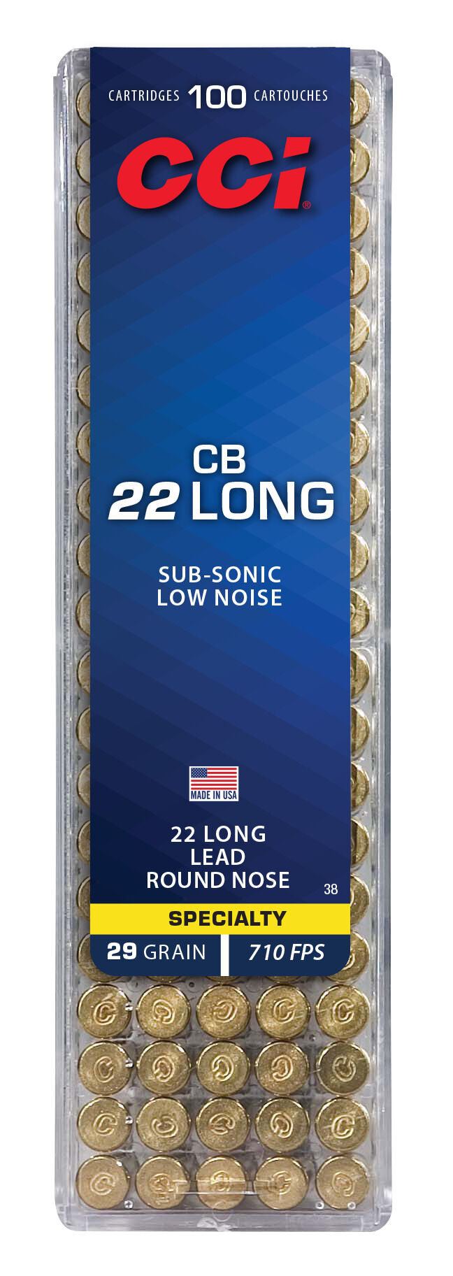 CCI Ammunition CB .22 Long 29 Grain Lead Round Nose Rimfire Ammunition