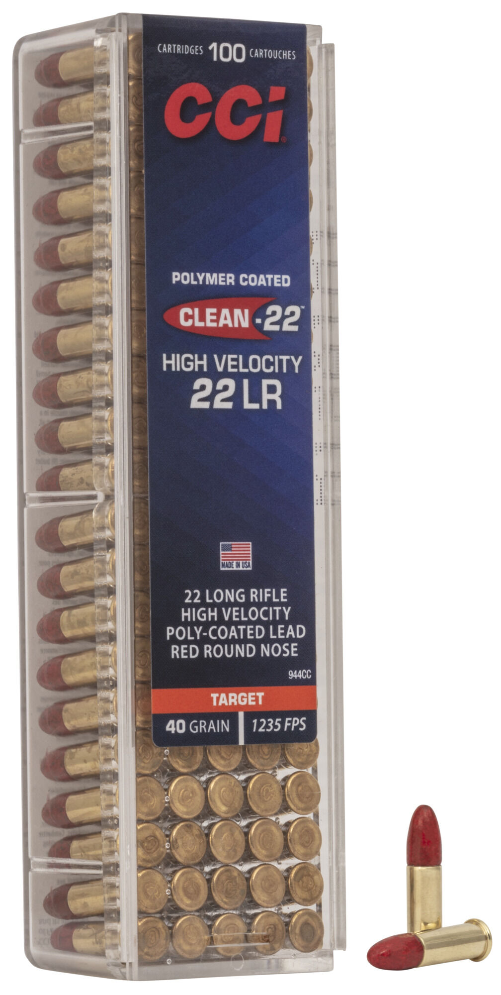 CCI Ammunition Clean-22 .22 Long Rifle 40 Grain Lead Round Nose Rimfire Ammunition