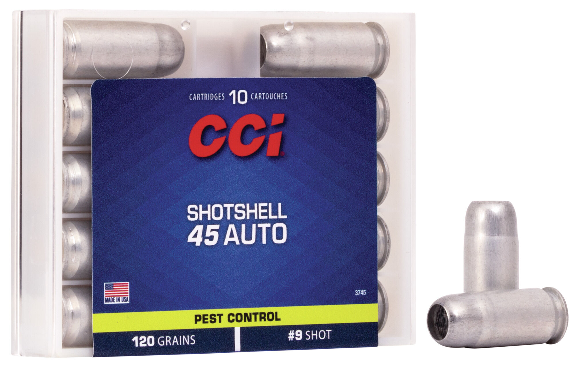 CCI Ammunition Pest Control Shotshell .45 ACP 120 Grain Shotshell Centerfire Pistol Ammunition