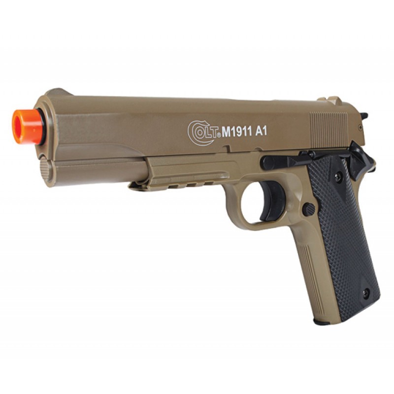 Colt M1911a1 Metal Slide Hpa Spring Pistol Tan Airsoft Gun Free Shipping Over 49 0664