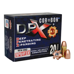 Cor Bon 380 Auto 80 Grain Jacketed Hollow Point -DPX Brass Cased Pistol Ammunition