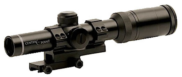 CenterPoint 1-4x20mm Rifle Scope, 1in Tube, Second Focal Plane 