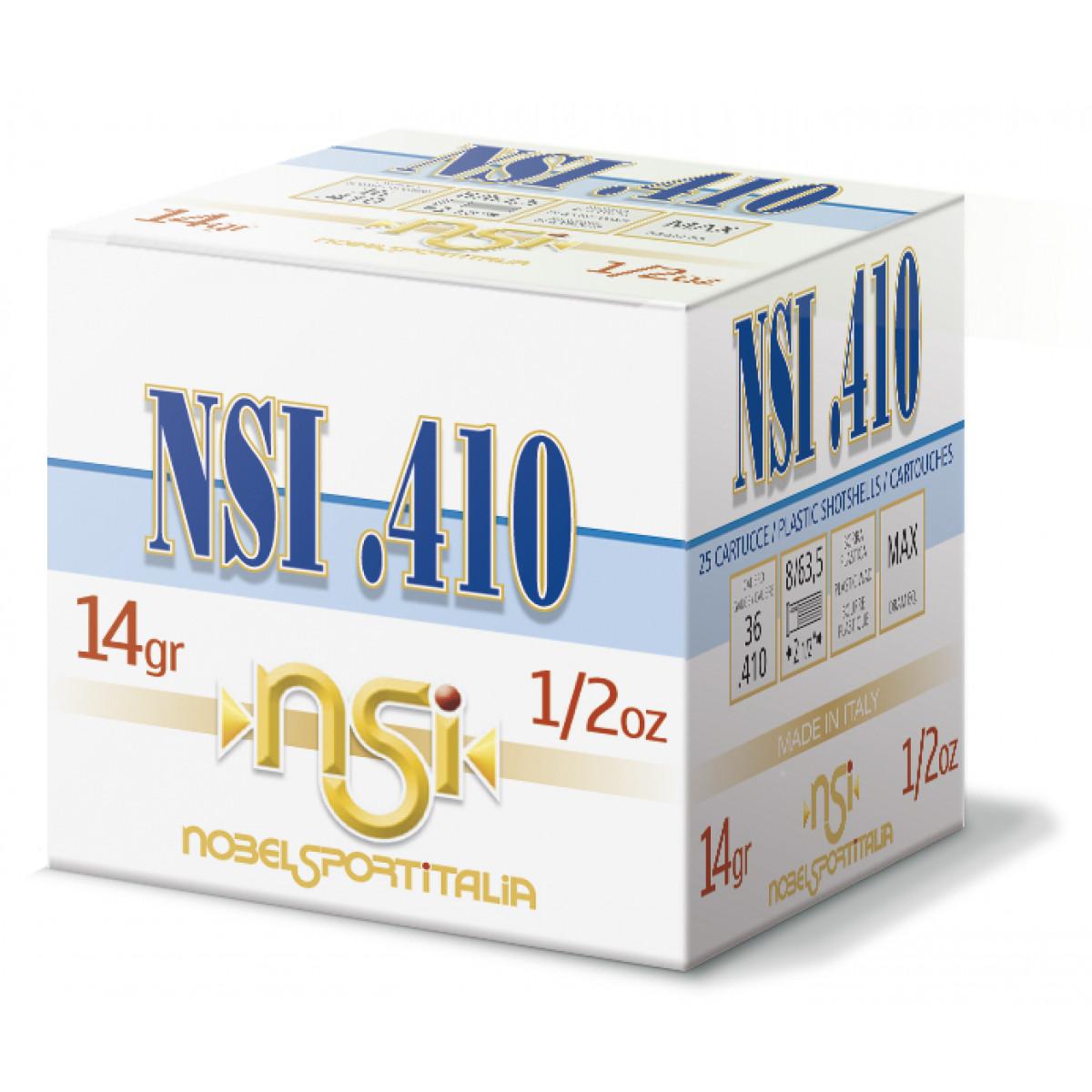 Nobelsport Ammo .410 2.5" 1200fps. 1/2oz. #8