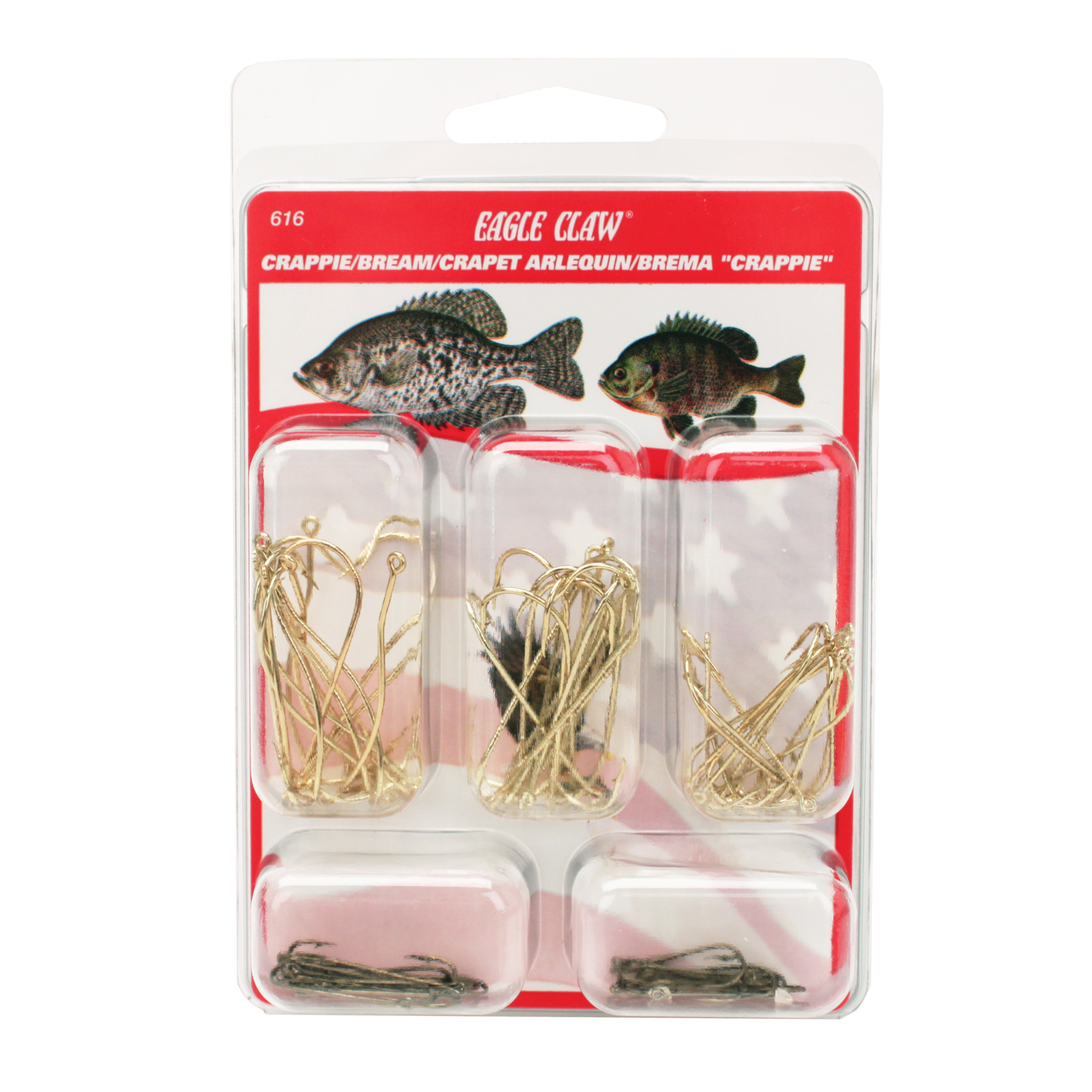 Eagle Claw Crappie/Bream Aberdeen Style Hook, Assorted