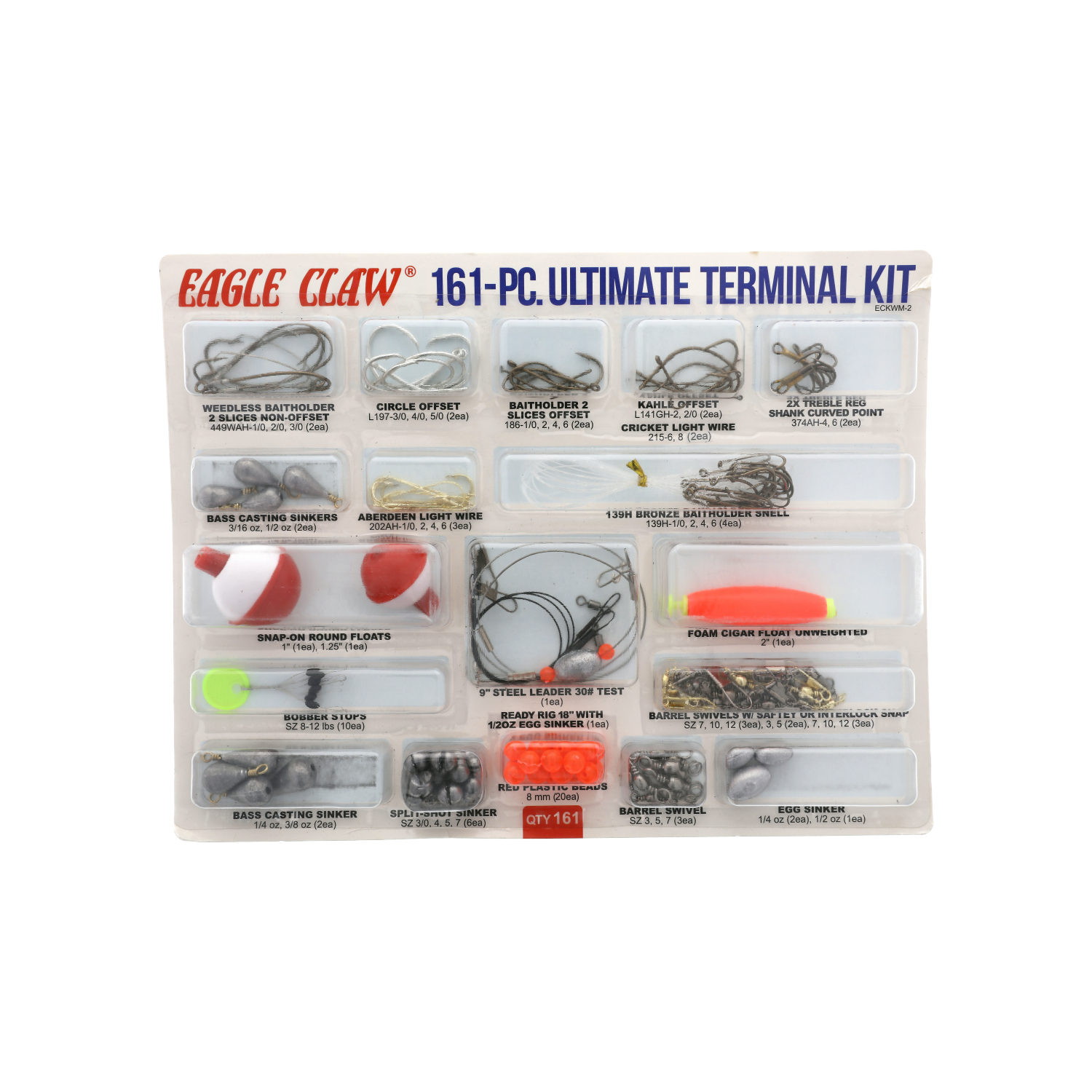 Eagle Claw Ultimate Terminal Kit, Hooks, Beads, Swivels Split Shot