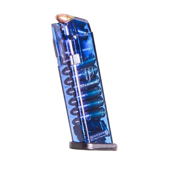 Elite Tactical Systems ETS Handgun Magazine Blue for Glock 17/18/19/19x/26/34/45 Gen 1-5 9mm Luger 17/rd CA021007