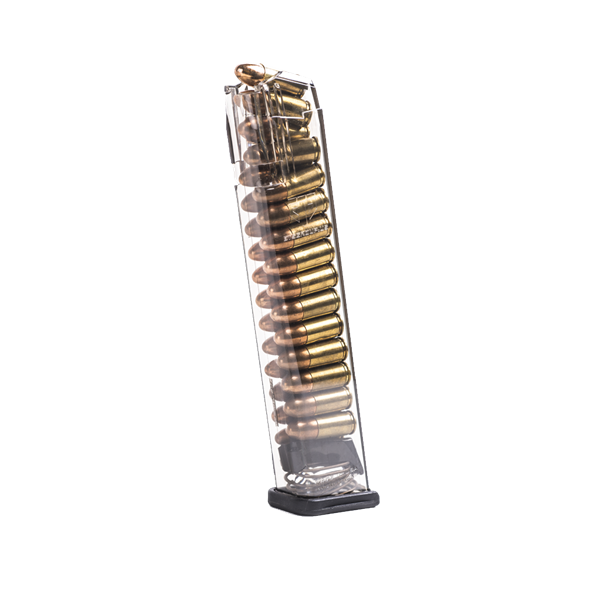 Elite Tactical Systems Glock 17/18/19/19X/26/34/45 Gen 1-5 Competition Legal 9mm Luger 27 Round Extended Pistol Magazine