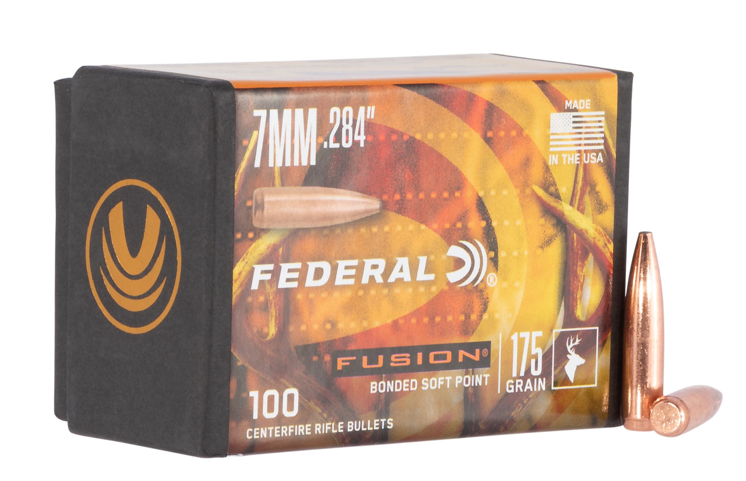 Federal Premium FB284F4 Fusion Component 7mm .284 175 GR Fusion Soft Point ...