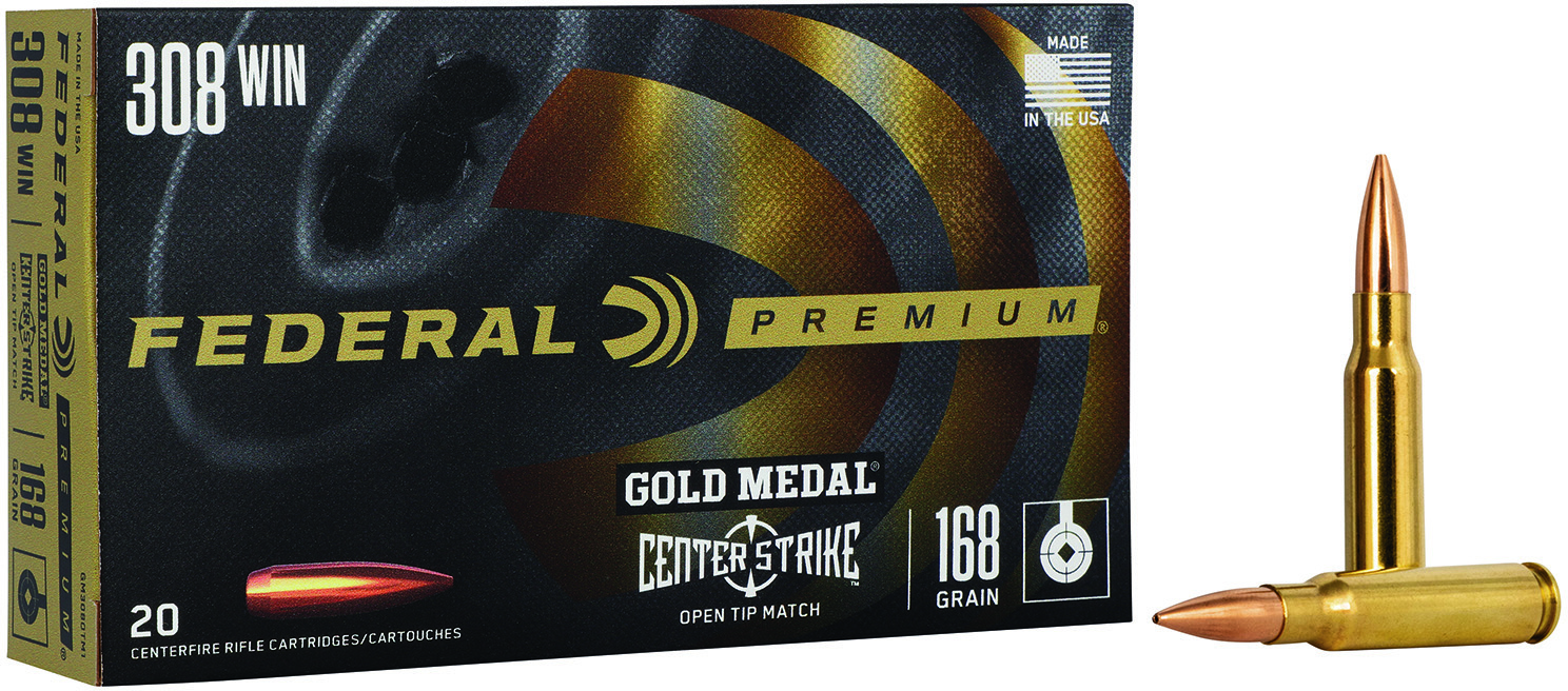 Federal Premium 308 Win 168 Grain Centerstrike Centerfire Rifle Ammunition