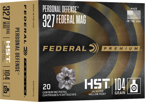 Federal Premium 327 Federal Mag HST Jacketed Hollow Point Brass Cased Pistol Ammunition