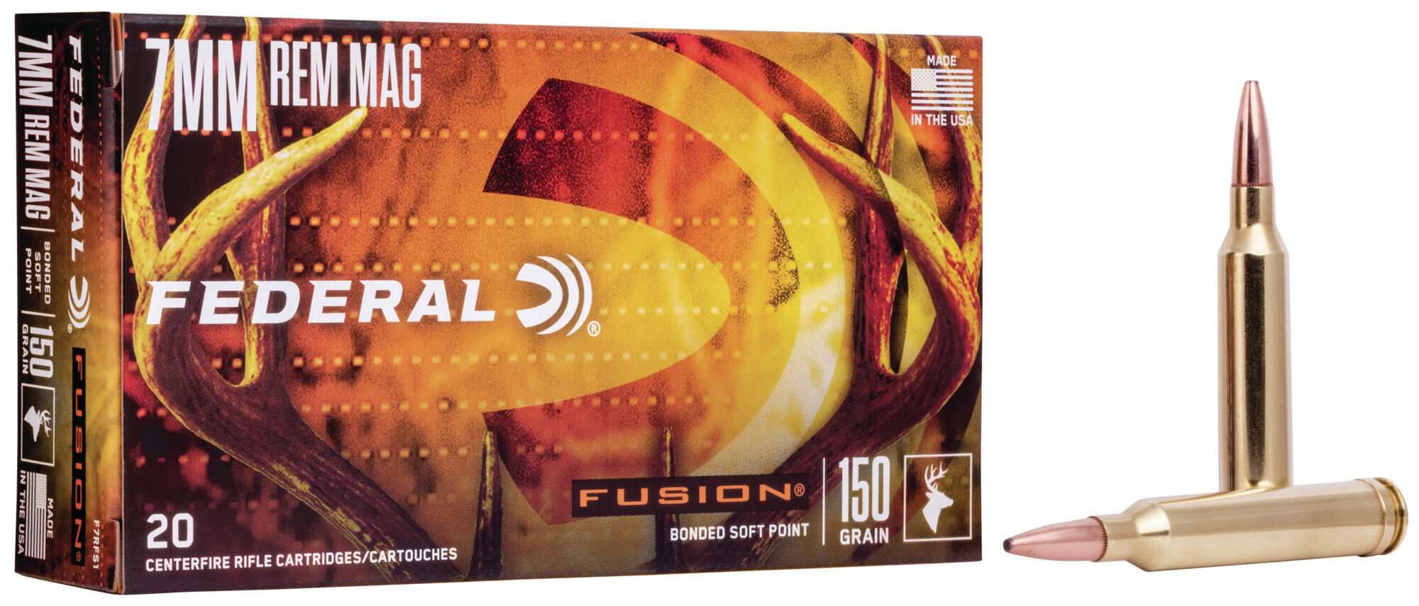 Federal Fusion 7mm Magnum 150 Grain Soft Point Centerfire Rifle Ammunition