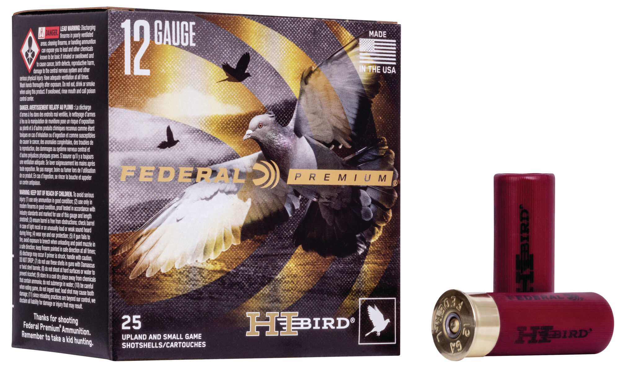 Federal Premium Game Shok 12 Gauge 1 1/8 oz Hi-Bird Shotgun Ammunition