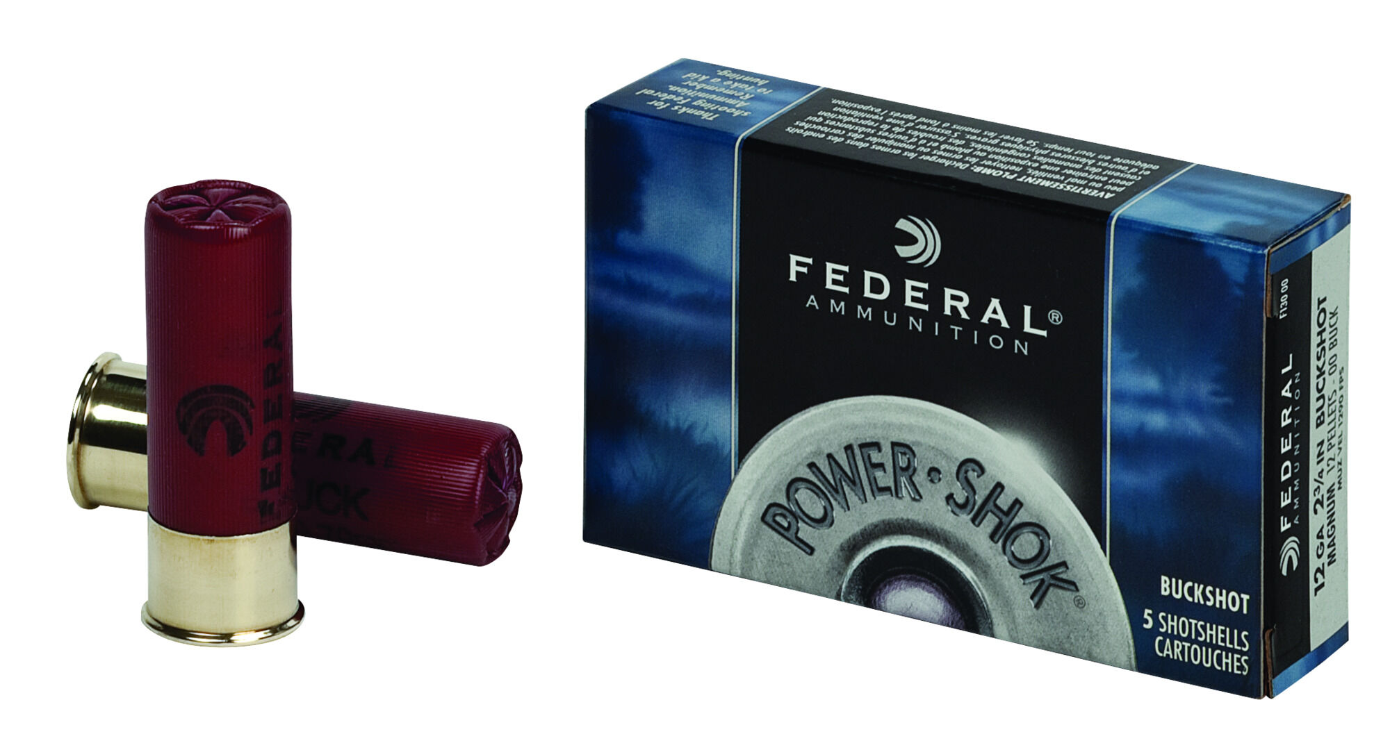 Federal Premium Power Shok 12 Gauge 12 Pellets Power Shok Buckshot Shotgun Ammunition