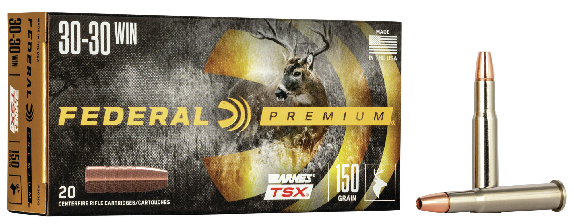 Federal Premium Barnes TSX .30-30 Winchester 150 Grain Barnes Triple-Shock X Centerfire Rifle Ammunition