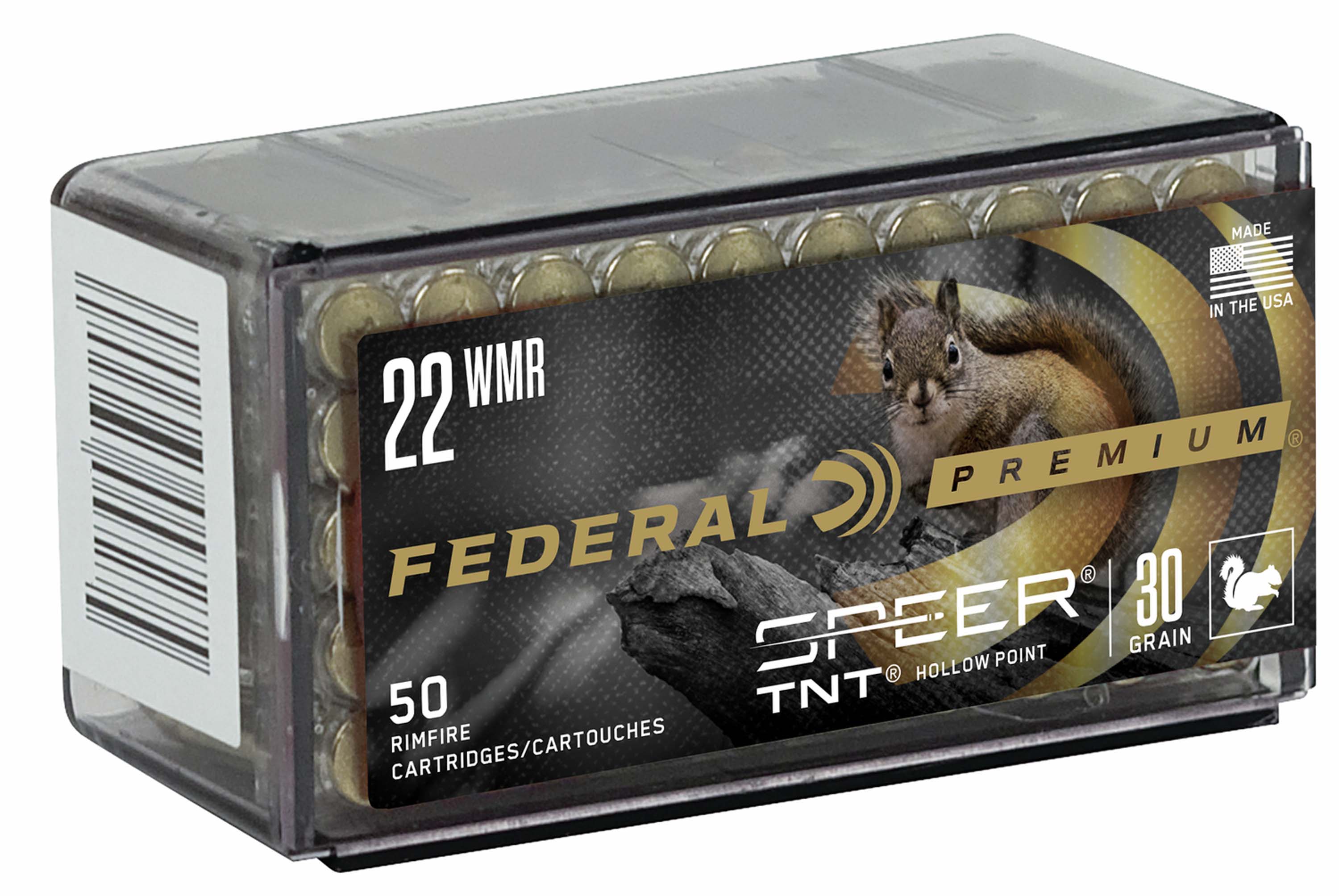 Federal Premium Varmint & Predator Speer TNT .22 Winchester Magnum Rimfire 30 Grain Speer Hollow Point Rimfire Ammunition