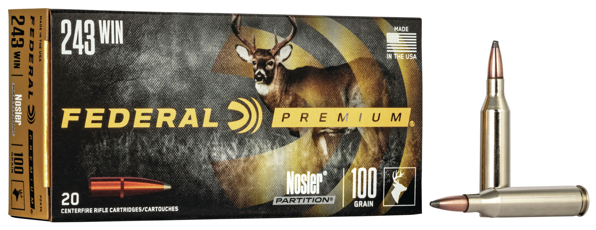 Federal Premium VITAL-SHOK .243 Winchester 100 Grain Nosler