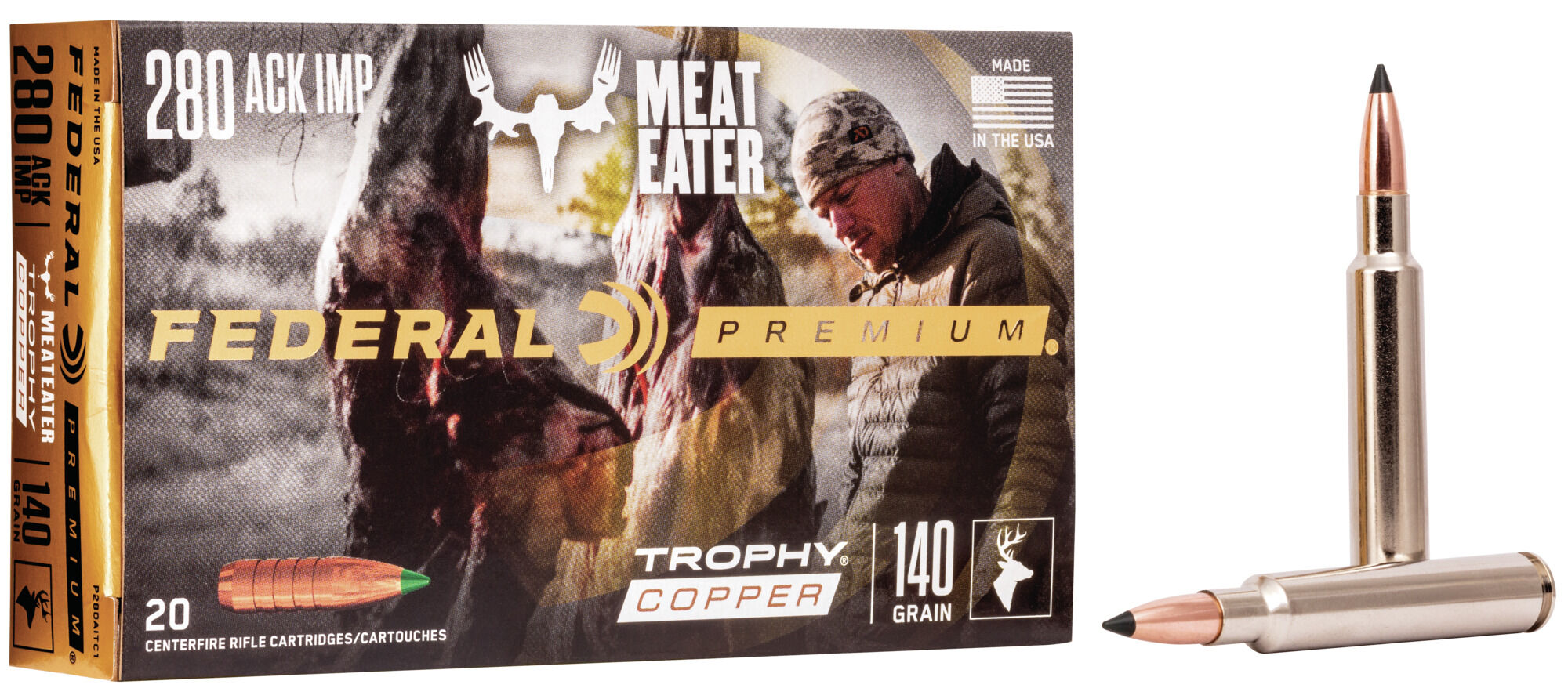 Federal Premium TROPHY COPPER .280 Improved 140 Grain Trophy Copper Centerfire Rifle Ammunition