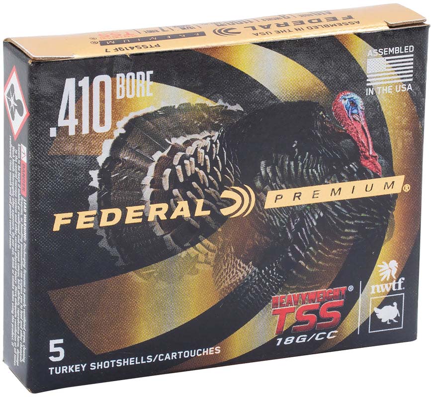 Federal PTSS419F95 Premium Turkey Heavyweight TSS 410 Gauge 13/16 Oz 5 Per Box/