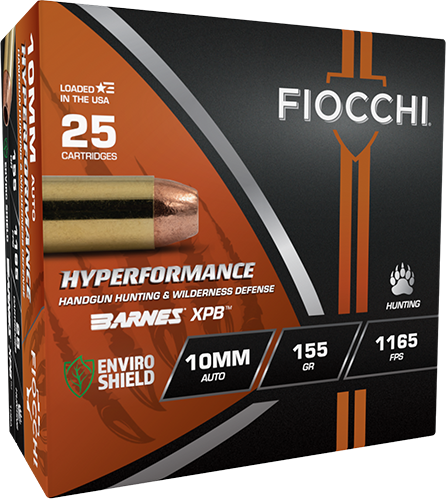 Fiocchi Hyperformance Hunt 10mm 155 grain XPB Jacketed Hollow Point Pistol Ammunition