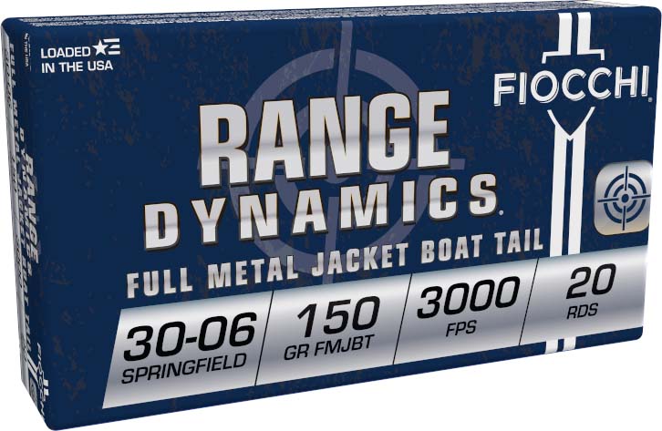 Fiocchi 3006A Shooting Dynamics 30-06 Springfield 150 Grain FMJB Brass Rifle Ammunition