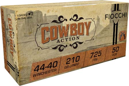 Fiocchi .44-40 Winchester 210 Grain LRNFP Brass Pistol Ammunition