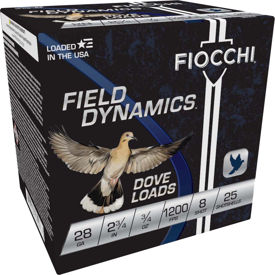 Fiocchi Dove/Quail 28 Gauge 3/4oz 2.75in Shotgun Ammunition