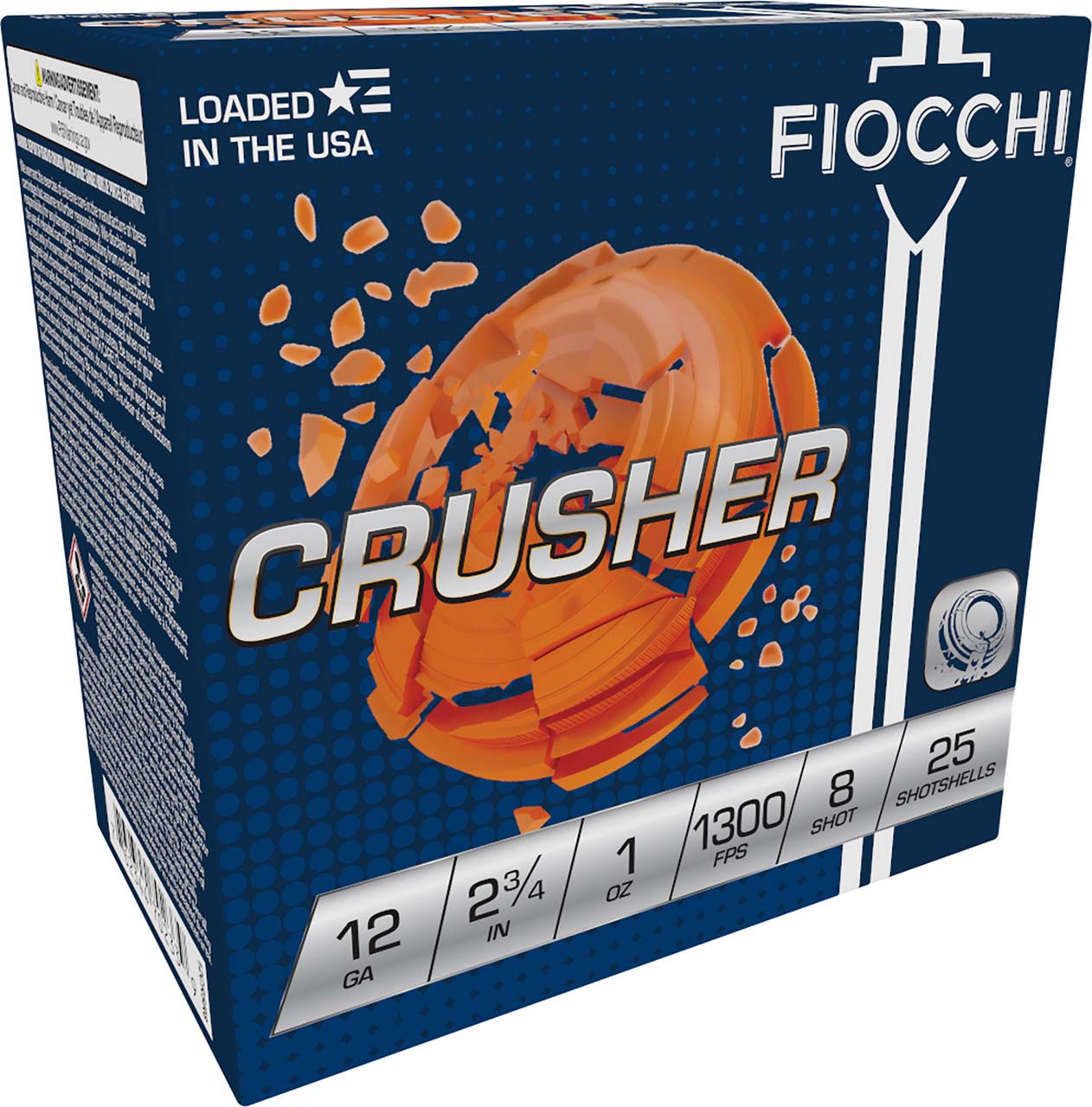 Fiocchi Exacta Crusher 12 Gauge 1oz 2.75in 8 Shot Shotgun Ammunition