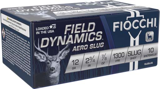 Fiocchi Field Dynamics Aero 12 Gauge 7/8 oz 2.75in Shotgun Slugs Ammunition