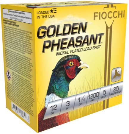 Fiocchi Golden Pheasant 12 Gauge 1 3/4oz 3in 5 Shot Shotgun Ammunition