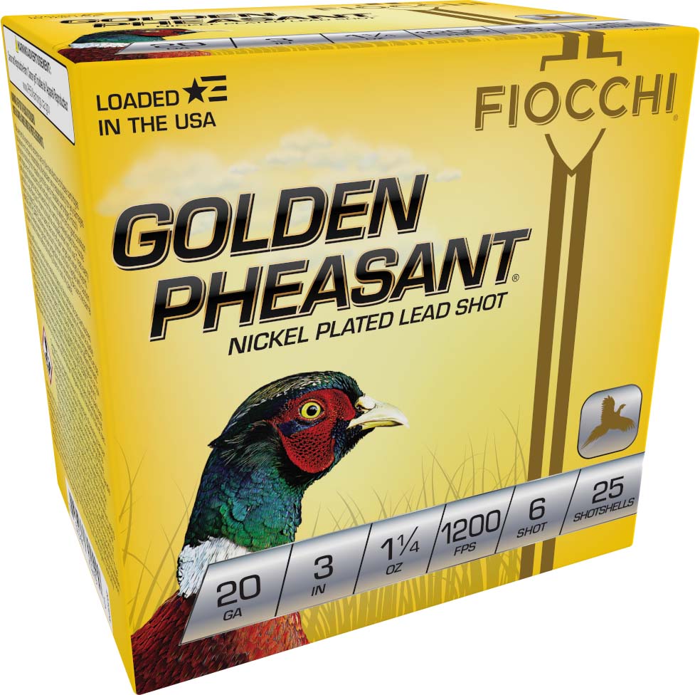 Fiocchi Golden Pheasant 20 Gauge 1 1/4oz 3in 6 Size Shotgun Ammunition