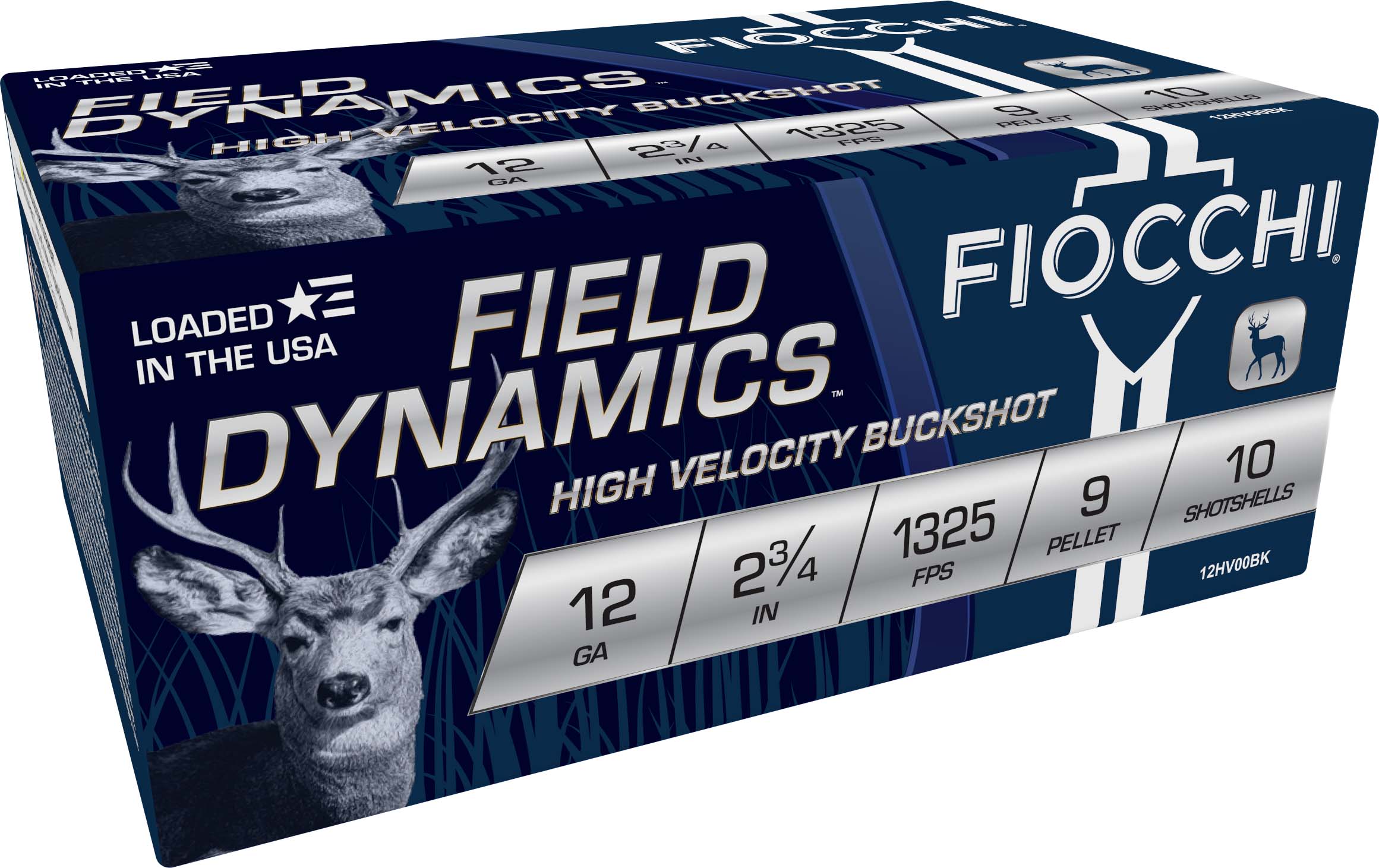 Fiocchi Hi Velocity 12 Gauge 1BK 9 Pellets 2.75in Shotgun Buckshot Ammunition