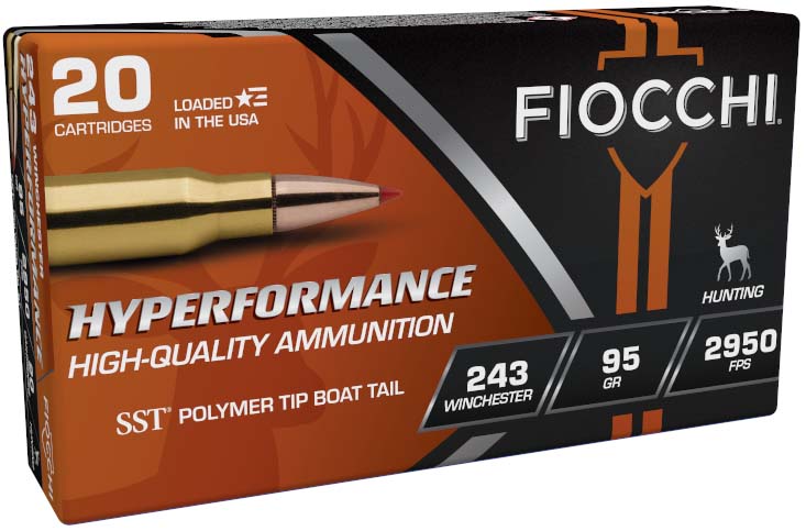 Fiocchi Hyperformance Defense .243 Winchester 95 Grain SST Brass Cased Rifle Ammunition