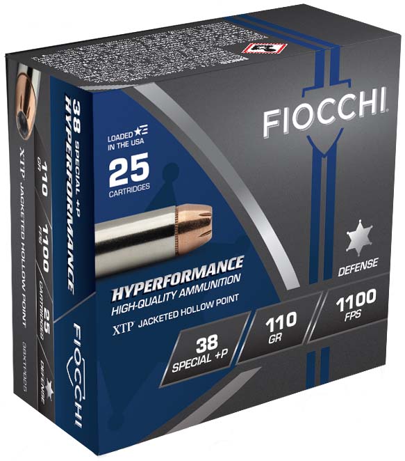 Fiocchi Hyperformance Defense .38 Special 110 Grain XTPHP Brass Pistol Ammunition