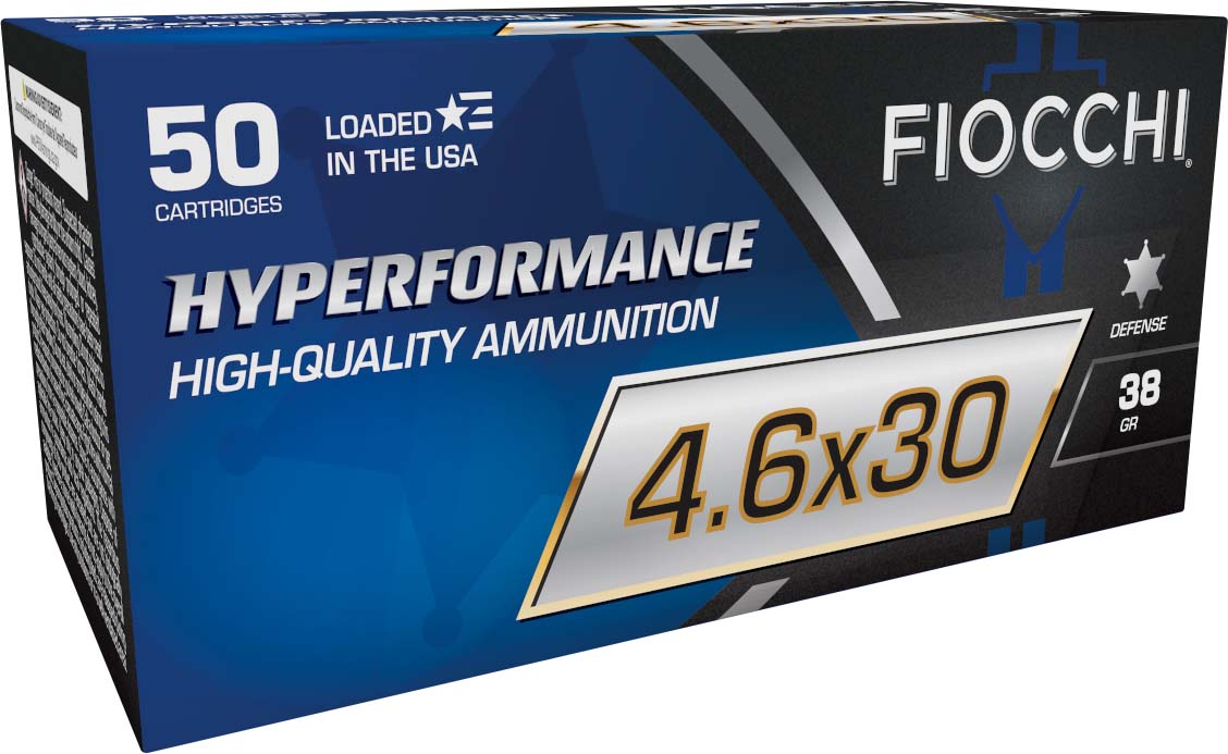 Fiocchi Hyperformance Defense 4.6x30mm 38 Grain THP Brass Rifle Ammunition