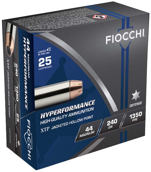 Fiocchi Hyperformance Defense .44 Remington Magnum 240 Grain JHP Brass Cased Pistol Ammunition