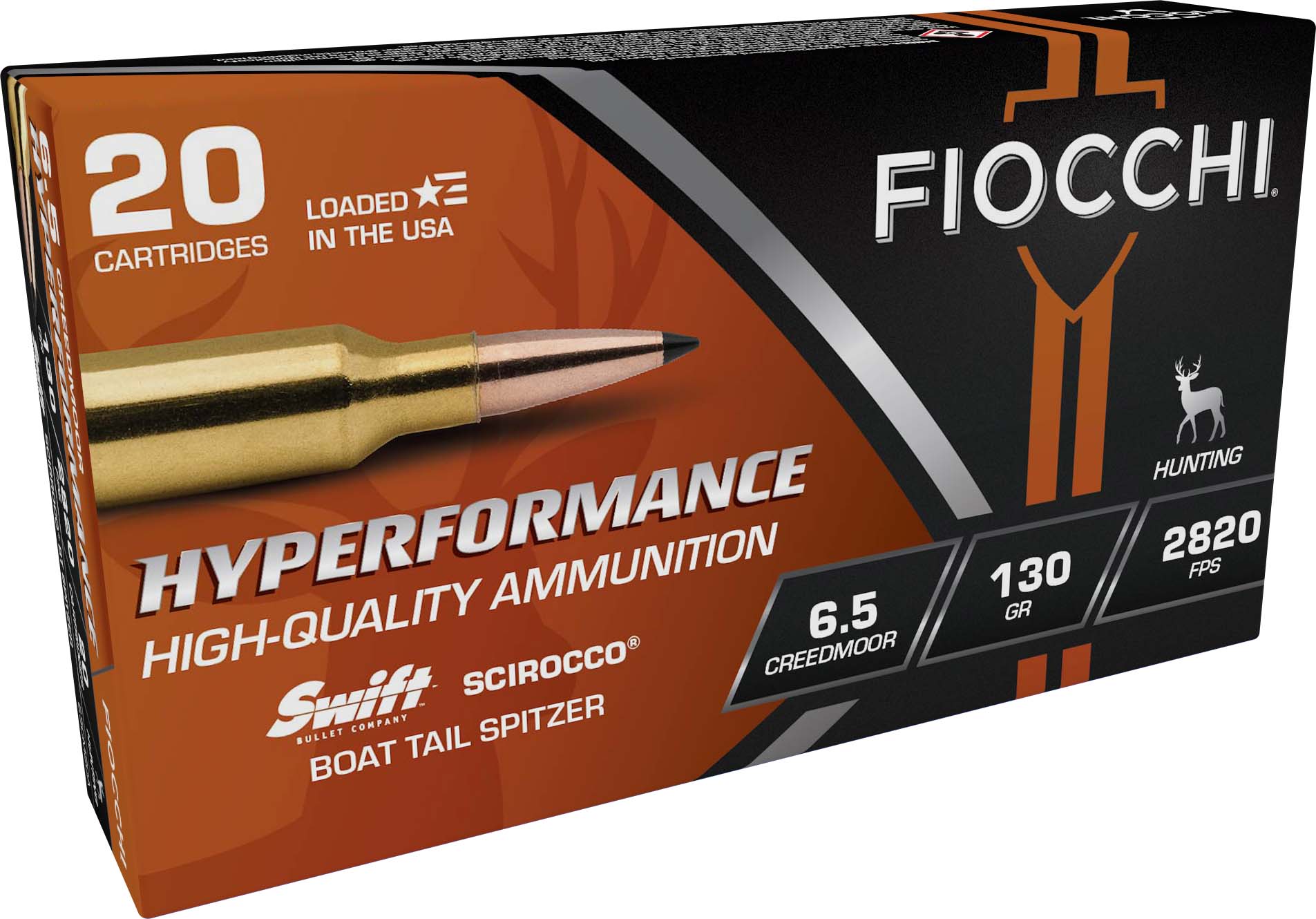 Fiocchi Hyperformance Hunt 6.5 Creedmoor 130 Grain Scirocco Brass Rifle Ammunition