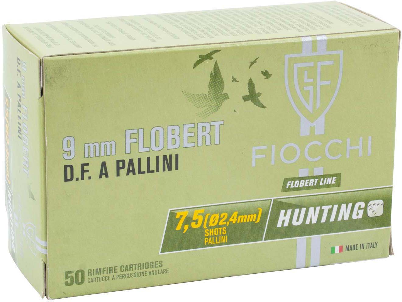 Fiocchi Rinfire 9mm Flobert 7 1/2 Grain Shotshells Brass Ammunition