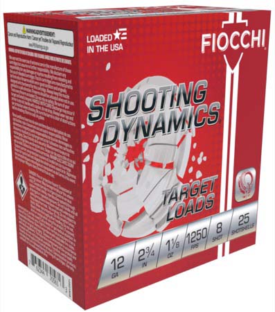 Fiocchi Shootng Dynmcs 12 Gauge 1 1/8oz 2.75in 8 Shot 1250 Shotgun Ammunition