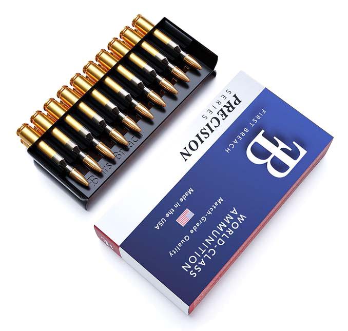 First Breach 5.56 NATO 55 Grain Full Metal Jacket Boattail New C220 Brass Cased Rifle Ammunition - Bulk