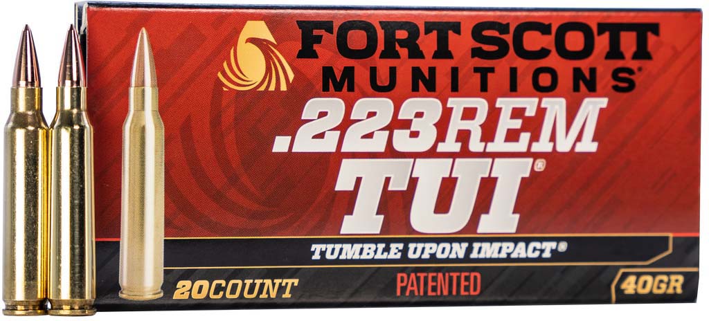 Fort Scott Munitions .223 Rem 40 Grain CNC Machined Copper Brass Rifle Ammunition