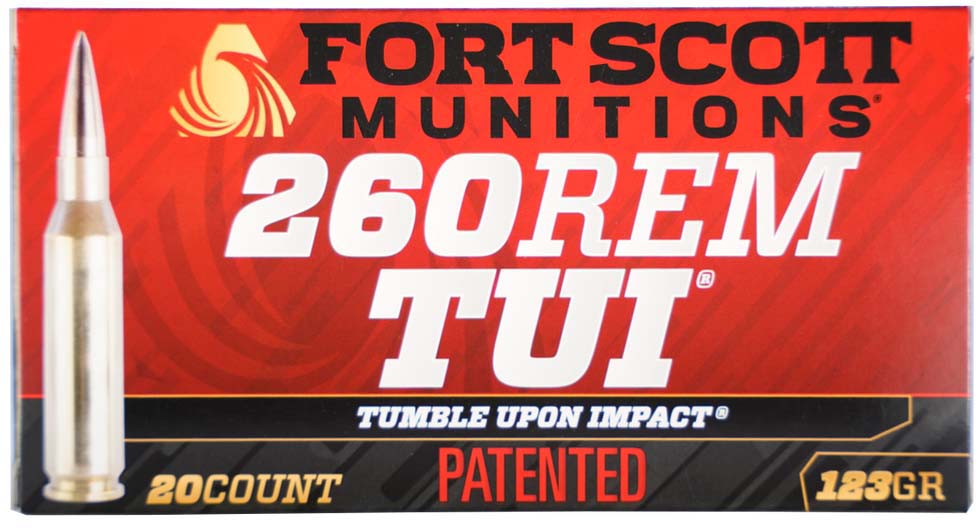 Fort Scott Munitions .260 Rem 123 Grain CNC Machined Copper Brass Rifle Ammunition