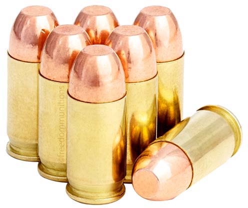 Freedom Munitions .380 ACP 100 Grain Round Nose Flat Point Brass Cased Pistol Ammunition