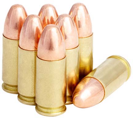 Freedom Munitions 9mm Luger 124 Grain Round Nose Brass Cased Pistol Ammunition