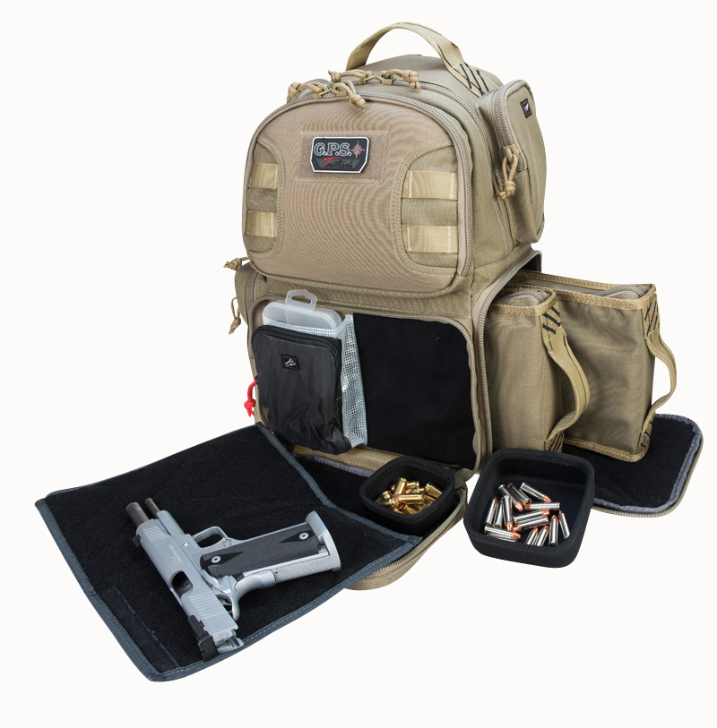 GPS Tactical Range Backpack - Holds 2 Handguns