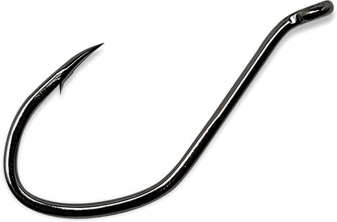 Gamakatsu Worm Hook, Size 3/0, Needle Point, Extra Wide Gap, Offset, Ringed  Eye, Red, 25 per Pack