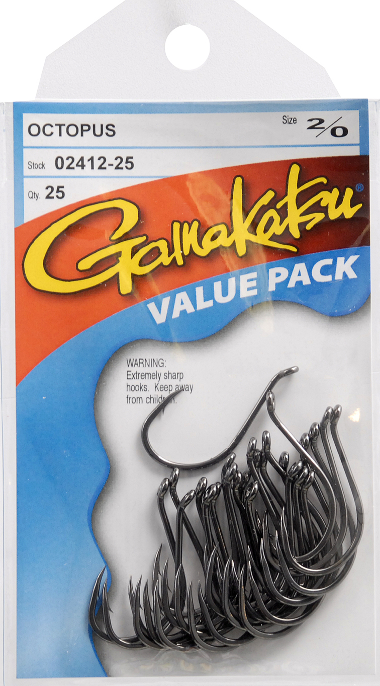 Gamakatsu Black Octopus Hook 25 Pack