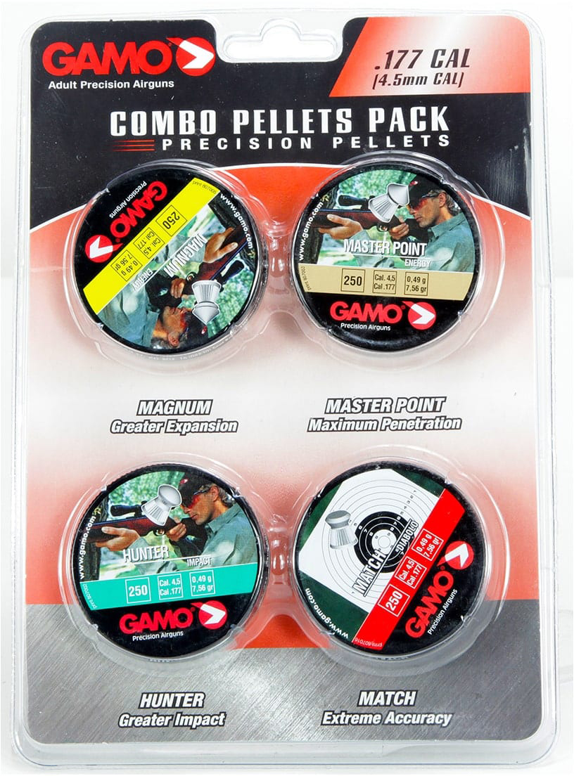 Gamo .177 Caliber Assorted Pellets, 4 Types - 1000 Combo Pack