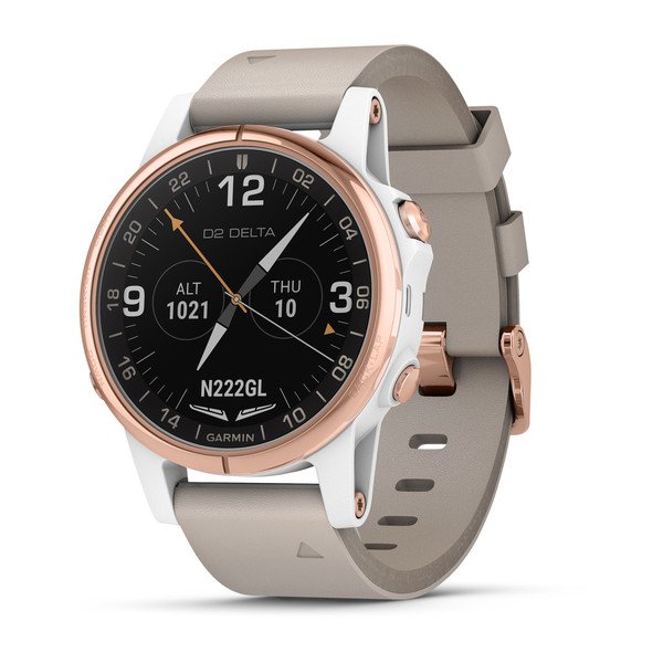 white and rose gold garmin