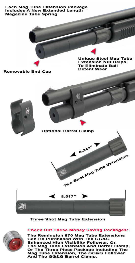 Gg G Shot Magazine Tube Extension For Remington 870 12ga Up To 7 81 Off W Free Shipping And Handling